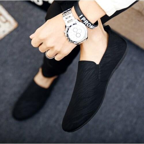 Plus Size Size 38-46 Leisure Soft Comfy Men Loafers Canvas Classics Flat Driving Shoes Concise Retro Slip On Shoes 2020 Autumn