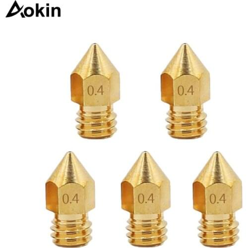 Mk8 Nozzle 0.4mm 0.3mm 0.2mm 0.5mm Copper 3d Printers Parts Extruder Threaded 1.75mm 3.0mm Filament Head Brass Nozzles Part