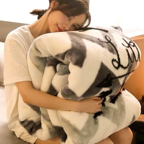 New Soft Thick Warm Fleece Blanket Winter Bedroom Quilt Sofa Nap Blanket Bedding Bed Cover Mechanical Wash