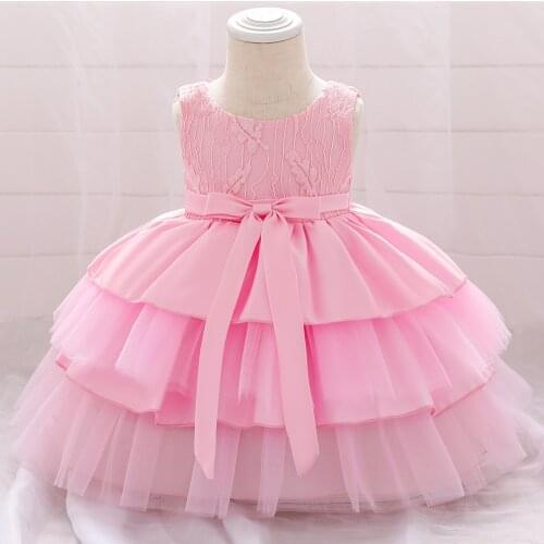 Baby Clothes Baby Girls Dress Girl Dress Robe Christening First Birthday Party Beads Tutu Tulle Child Girl Clothes