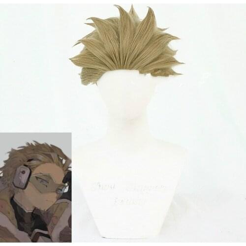 Anime My Boku No Hero Academia PWEINCY Hawks BNHA Cosplay Wig Keigo Takami Short Fluffy Synthetic Hair Wig+Free Wig Cap
