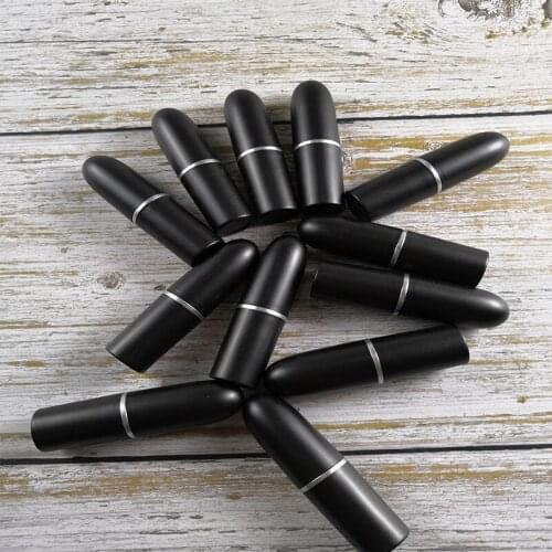 10/30/50pcs Empty Lipstick Tube Matte Black Lip Balm Tubes DIY Homemade Makeup Cosmetics Containers Tool Refillable Bottles