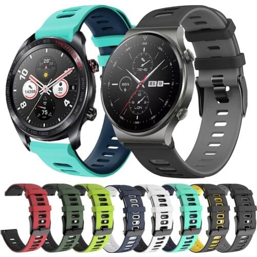 22mm Soft Silicone Sport Strap Strap Bracelet For HUAWEI WATCH GT2 46/Gt2 pro/2 pro Watchband Band For Honor Watch magic 2 46
