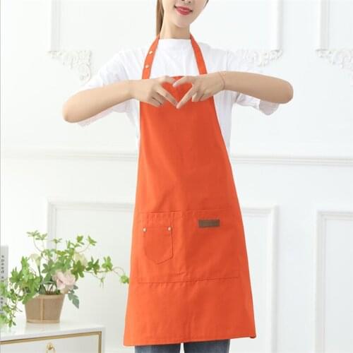 Nordic kitchen womens apron dustproof attendant dustproof clothes beautiful skirt clothes waterproof orange cleaning clothes