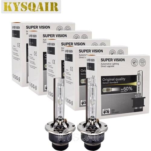 KYSQAIR Super Bright Car Headlights D2S D2 D4 D4S Xenon HID Lamp Bulb 35W 55W Automobiles Headlamps 4300K 5000K 6000K 8000K