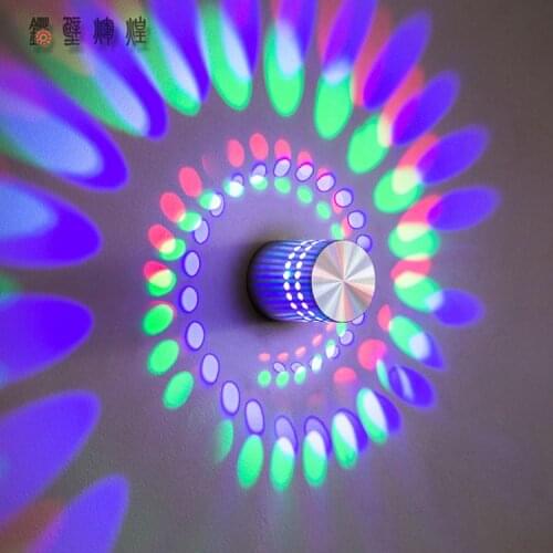 Led pendant DecorationBalcony spiral corridor corridor porch wall lamp simple creative corridor wall lamp ceiling lamp spotlight