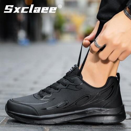 Sxclaee Fashion Male Shoes Breathable Artificial Leather Casual Shoes Suitable for Daily Party Work Outdoor Sports Shoes Size 45