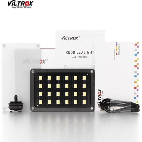 Viltrox RB08 Bi-color 2500K-8500K Mini Video LED Light Portable Fill Light Built-in Battery for Phone Camera YouTube live