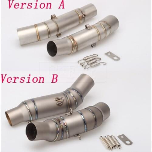 Motorcycle Exhaust Middle Link Pipe Accessories Escape Connection System For Kawasaki Z1000 Z 1000 2010 2011 2012 - 2014 Slip-on