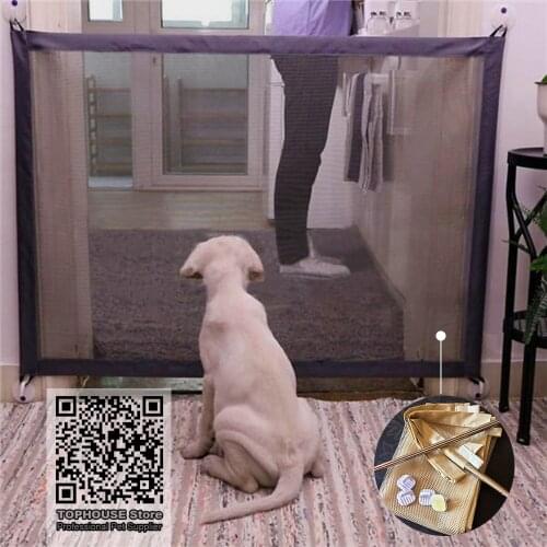 Pet Dog Fences Magic Gate Folding Safe Guard and Install Pet Dog Safety Enclosure Dog Fences