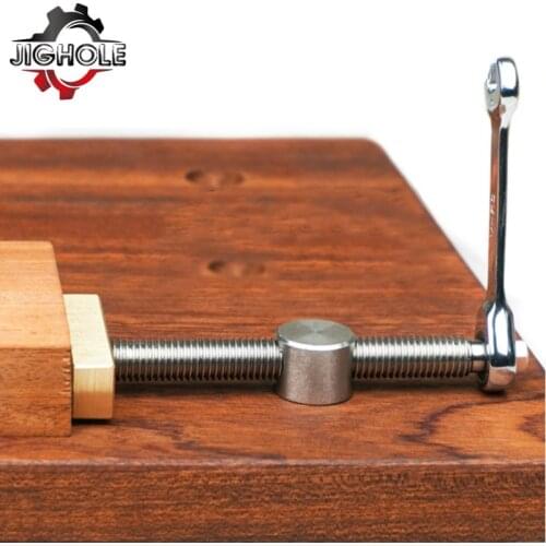 Woodworking Desktop Clip Fast Fixed Clip Clamp Brass Fixture Vise for 19mm/20MM Hole Woodworking Benches Joinery Carpenter Tool