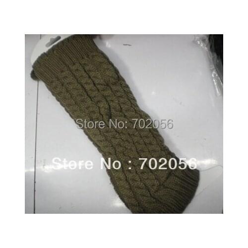 Winter Knit twist pom poms Crochet Acrylic Leg Warmers Boot Covers 24 pairs/lot #3405