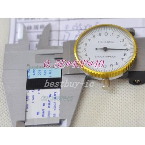 0.5mm Spacing +40mm Length +40Pin E/ same direction line Soft wire FFC Flexible Flat Cable. 40P*0.5E*40