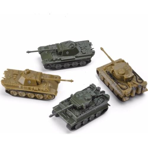 1:144 4D Classic Tank Model of World War II Finished Model Type Tiger / Leopard Sand Table Plastic Tanks Toy