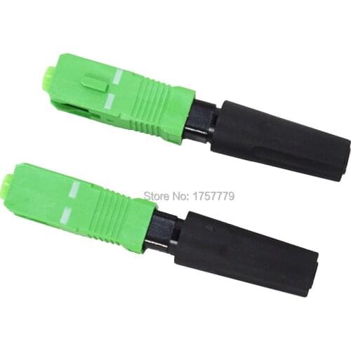 100PCS SC single-mode fiber optic SC APC quick connector FTTH Fiber Optic Fast Connector Free shipping