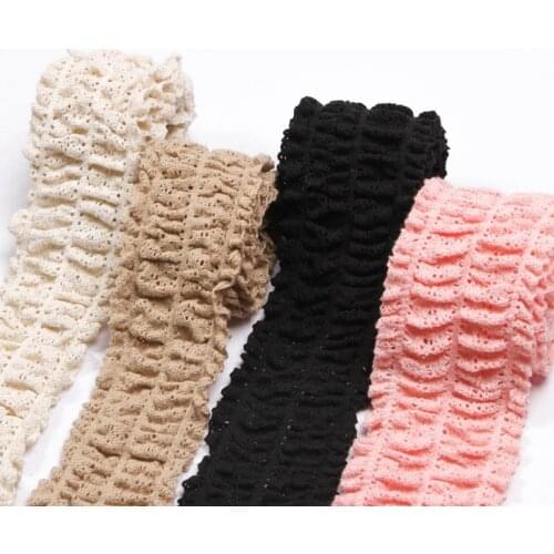 2 yards Hollow Mesh Breathable Elastic Ribbon diy Hairwear Material Gift Box Bouquet Packaging Clothing Hat Decor Accessories