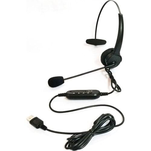 2020 Hot USB Headset with Microphone Rotatable Adjustable Noise Canceling Earphone Call Center Headset Earphone for PC Laptop 32