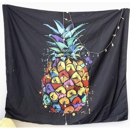 3D Pineapple Tapestry Tropical Fruit Print Wall Hanging Decorative Sheet Wall Art Bedspreads Bedding ecor Drop Ship