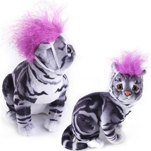 Funny Dogs Cosplay Costume Accessories Pet Wig Comical Wig Cat Dog Festival Party Headwear Yellow, Green, Purple Pet Supplies