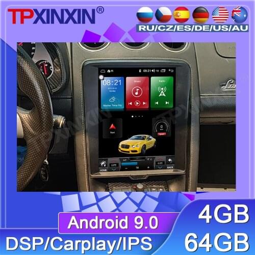 64G For Lamborghini Gallardo Android 9 Car Radio Tape Recorder Multimedia Player GPS Navigation Tesla 12.1'' HD Screen Head Unit