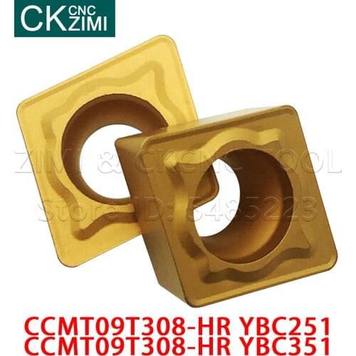 CCMT09T308-HR YBC251 CCMT09T308-HR YBC351 Blades Carbide Inserts Durable Cutter Lathe wood Turning Tools CCMT 09T308 CNC Milling