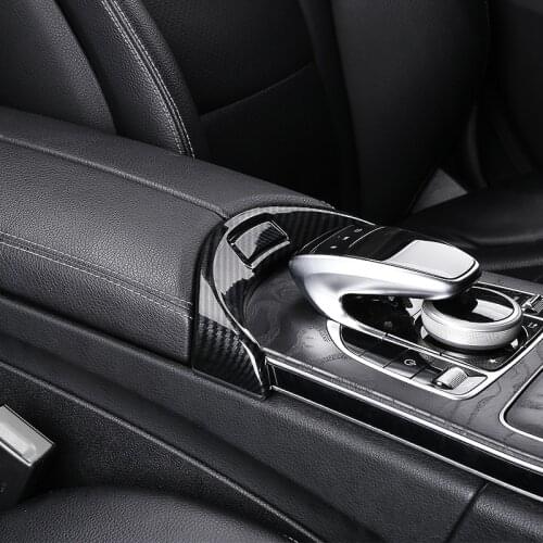 For Mercedes Benz C GLC Class W205 X253 2015-2020 Car Accessories Center Console Armrest Box Button Cover Trim Decoration Frame