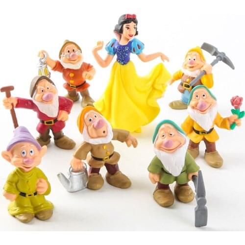 Disney Snow White and the Seven Dwarfs 8pcs/set of movable doll toys 5-10cm doll doll collection childrens birthday gift toys