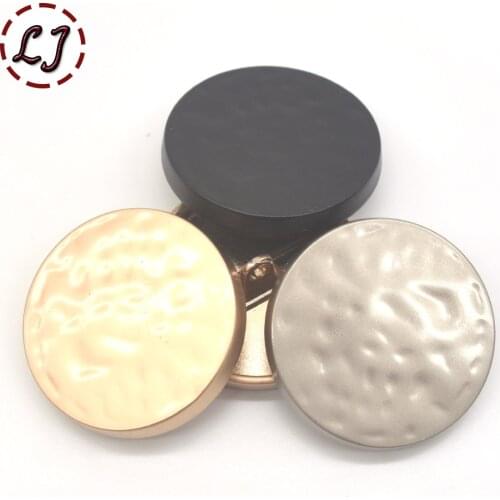 Hot sale 10pcs/lot fashion decorative buttons high quality uneven plane gold buttons for shirt suit overcot sewing accessory DIY