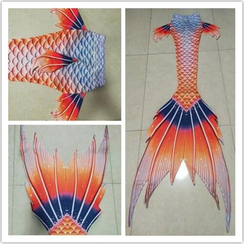 Customized 2020 HD Printing Big Mermaid Tail Kids Girls Adult Women Men Mermaid Tail with Flipper Beach Costume Mermaid Swimsuit