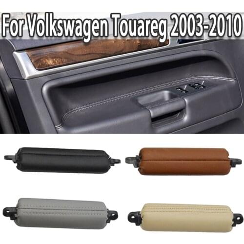 K-Car Interior Door Left Hand Main Driver Leather Pull Handle For Volkswagen Touareg 2003 2004 2005 2006 2007 2008 2009 2010