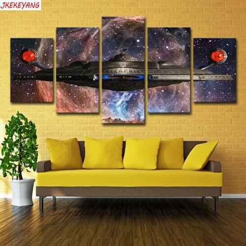 Full Square/Round Drill 5D DIY diamond painting 5pc Star Trek Pictures mosaic Diamond Embroidery Wall Arts J2220