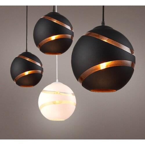 Nordic Personality Restaurant Chandelier Living Room Bedroom Cafe Bar Decoration Lamp Round Glass Single Head Lamp Free Shipping