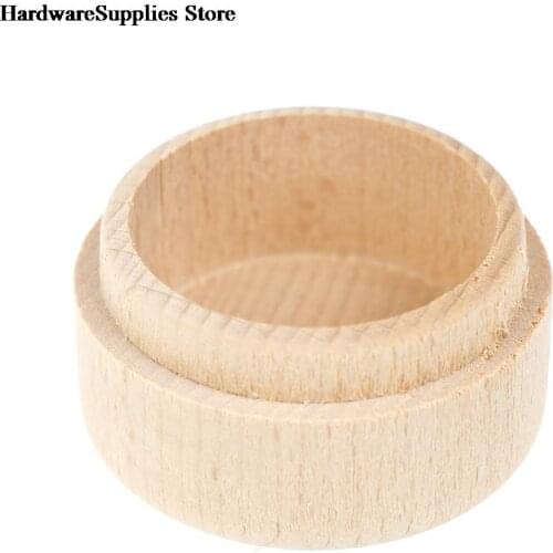 Small Round Wooden Storage Box Handmade Jewelry Crafts Case Vintage Decorative Natural Craft Jewelry Box