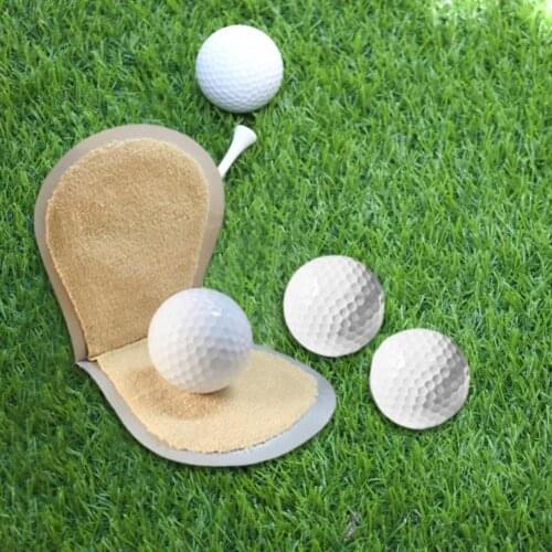 Mini Golf Ball Washer Cleaner Pouch Bag Clip Hook Belt Valuables Balls PU Leather Compact Portable Wiper for Cleaning Golf Ball