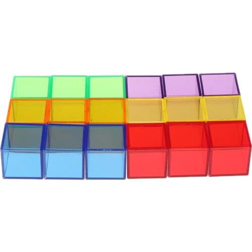 Montessori Math Material Cube Building Blocks Toy 18pcs, Toddlers Hand-eye Coordination & Early Development