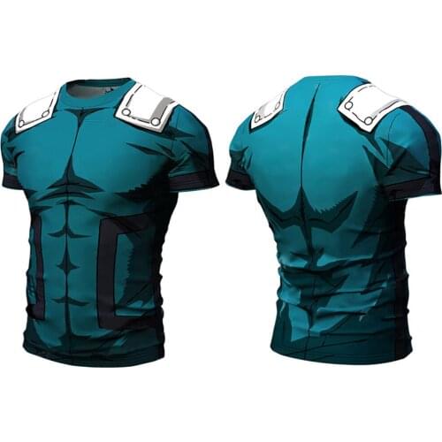 Mens Running Compression Tshirts Quick Dry Soccer Jersey Fitness Tight Sportswear Gym Sport Short Sleeve Shirt Breathable