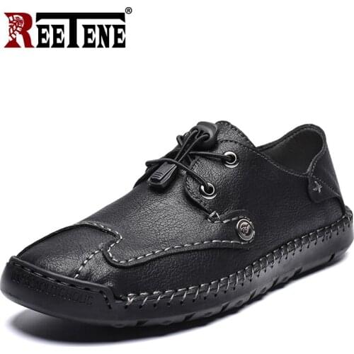 REETENE 2021 Breathable MenS Loafers Autumn Flat Men Casual Loafers Comfort Driving Shoes For Men Big Size 39-48 Male Loafers