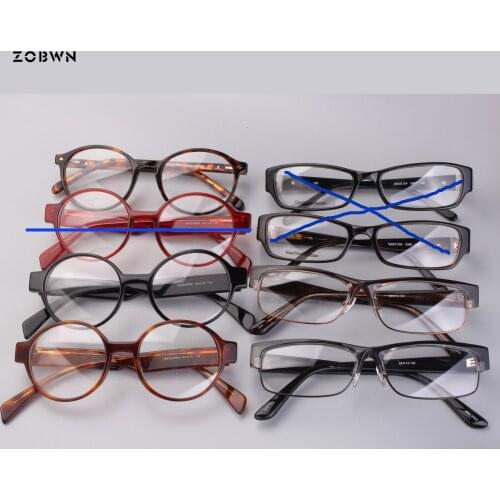 Mix wholesale vintage eyeglasses man for business man round eyewear quadros frame lunettes hommes femmes mode optique de myopie