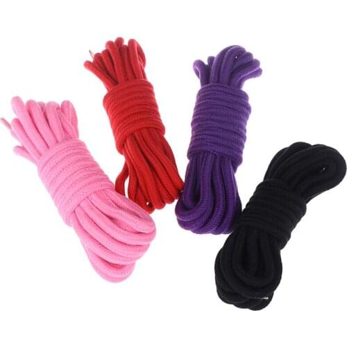 5M Thicken Sex Cotton Bondage Restraint Rope Slave Roleplay Soft Cotton Knitted Rope For Couples Adult Games