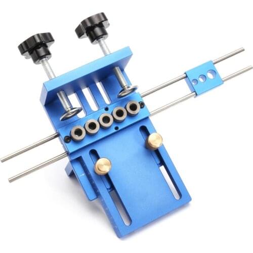 Aluminum Alloy Pocket Hole Jig Dowelling Jig Set Wood Dowel Drilling Position Jig Woodworking Tool
