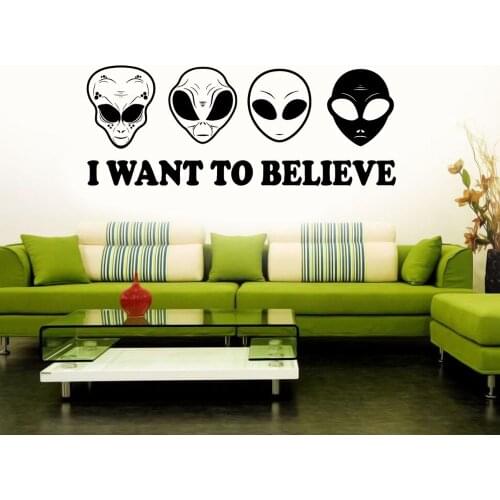 Alien Different Faces Wall Sticker Decal Alien Sticker Home And Bedroom Art Decoration A003104