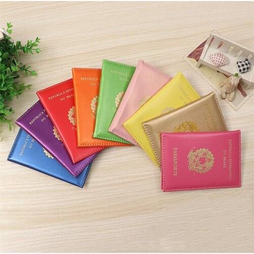 Brazil Travel Protect Passport Holder Case for Brazil Leather Passport Cover Business& Credit Card Holder Case Hot Sale