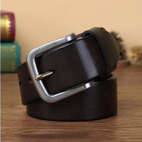 Personalized Fashion Steel Buckle Belt Male Pure Cowhide Pin Buckle Youth All-Match Casual Jeans Belt