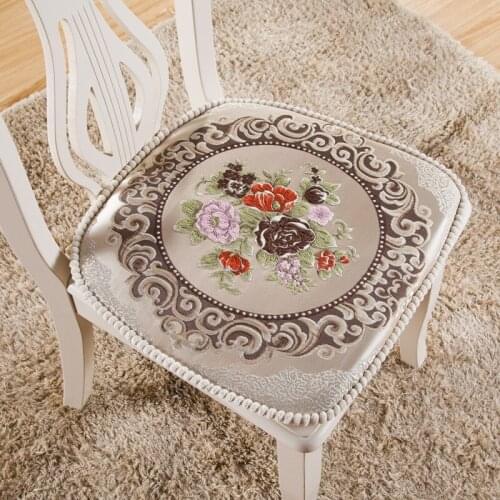 Europe Palace Style Dining Chair Cushion Thickened Seat Pads Mat Removable Washable Stool Chair Cushion Kitchen Home Decoration