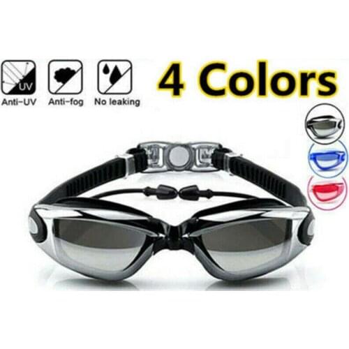 Professional Silicone Swimming Goggles Anti-fog UV Swimming Glasses With Earplug for Men Women Water Sports Eyewear