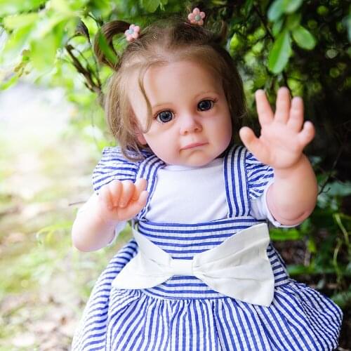 Fashion 22" Lively Princess Reborn Baby Dolls Soft Body Realistic Reborn Dolls For Children Play Toys Gifts