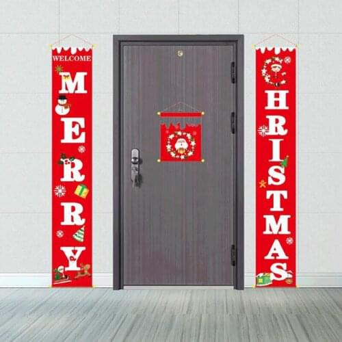 "Merry Christmas "Banner Christmas Decor For Home Merry Christmas Door Decor 2020 Xmas Ornament Happy New Year
