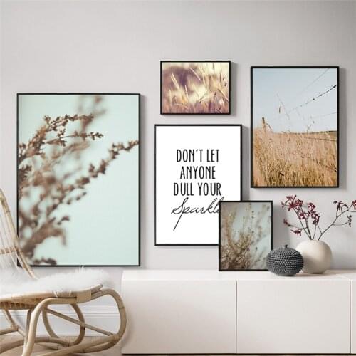 Nordic Minimalist Landscape Wall Art Painting Print Field Desert Poster Wall Art Picture For Living Room Modern Home Decoration