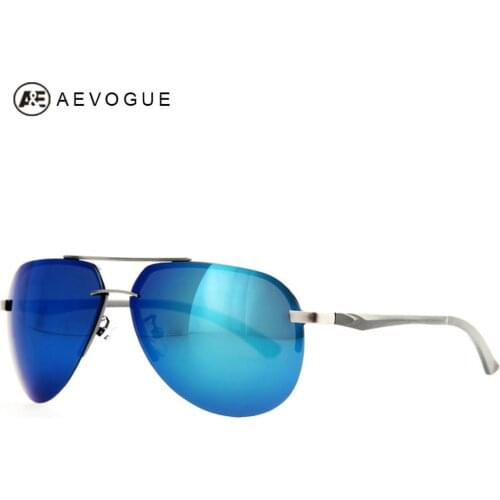 AEVOGUE Al-Mg Alloy Frame Brand Design Polaroid Sunglasses Men Good Quality Brand Polarized Lens Sun Glasses UV400 AE0180