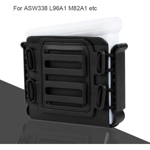 Tactical Soft Shell Mag Carrier Holster Magazine Holders Pouches Moll /Belt Clip for ASW338 L96A1 M82A1 AWM M24 Magazine